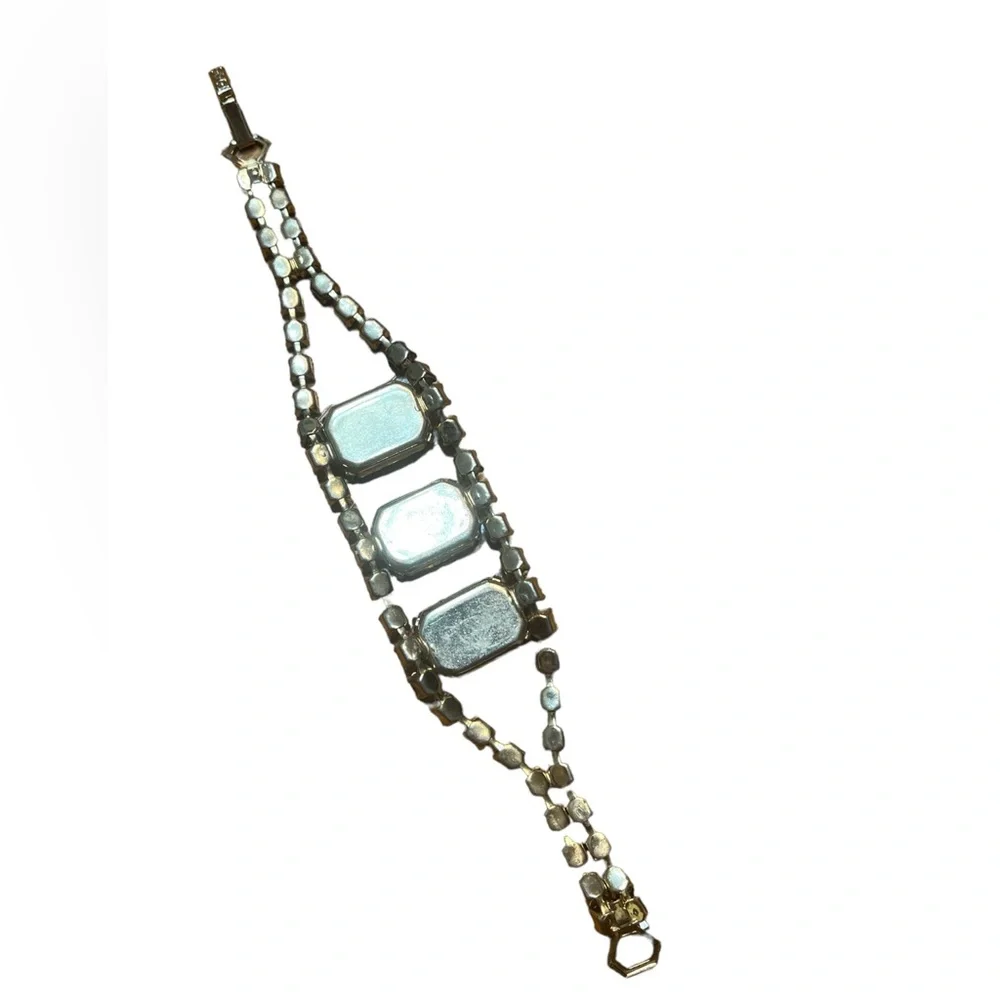 Vintage Golden Brown Rhinestone Bracelet - Picture 4 of 4